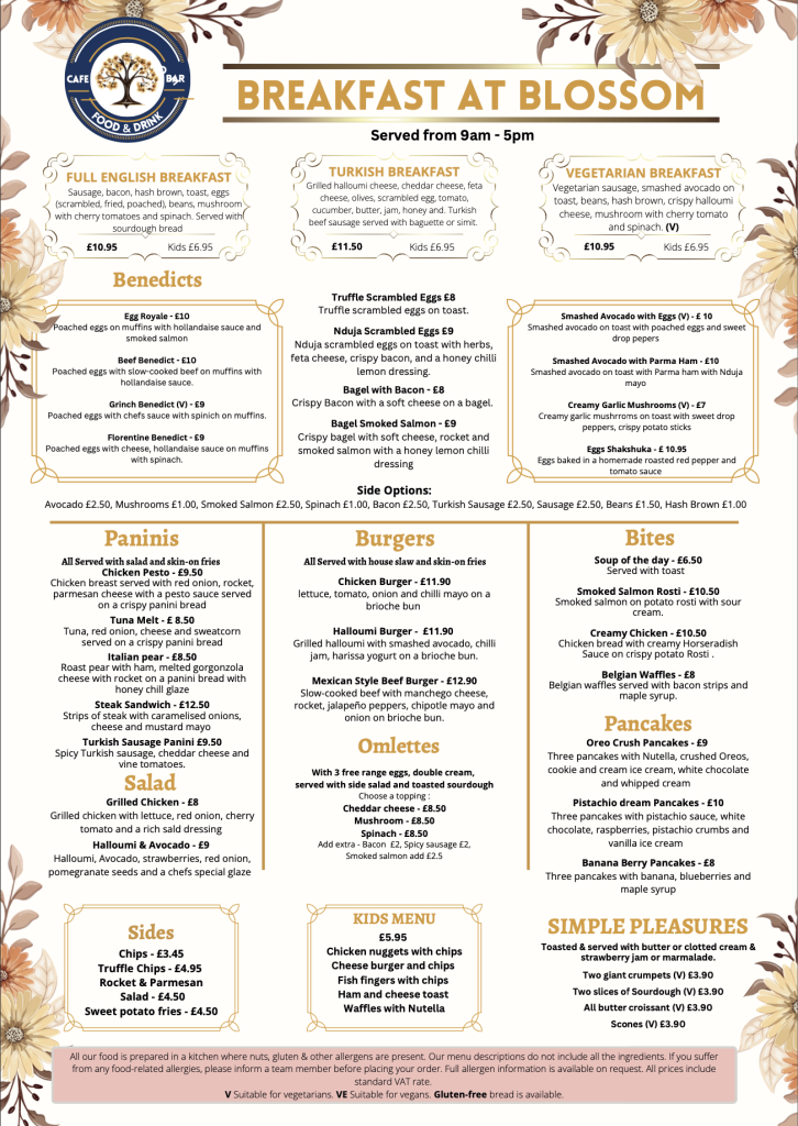 menu, restaurant warrington